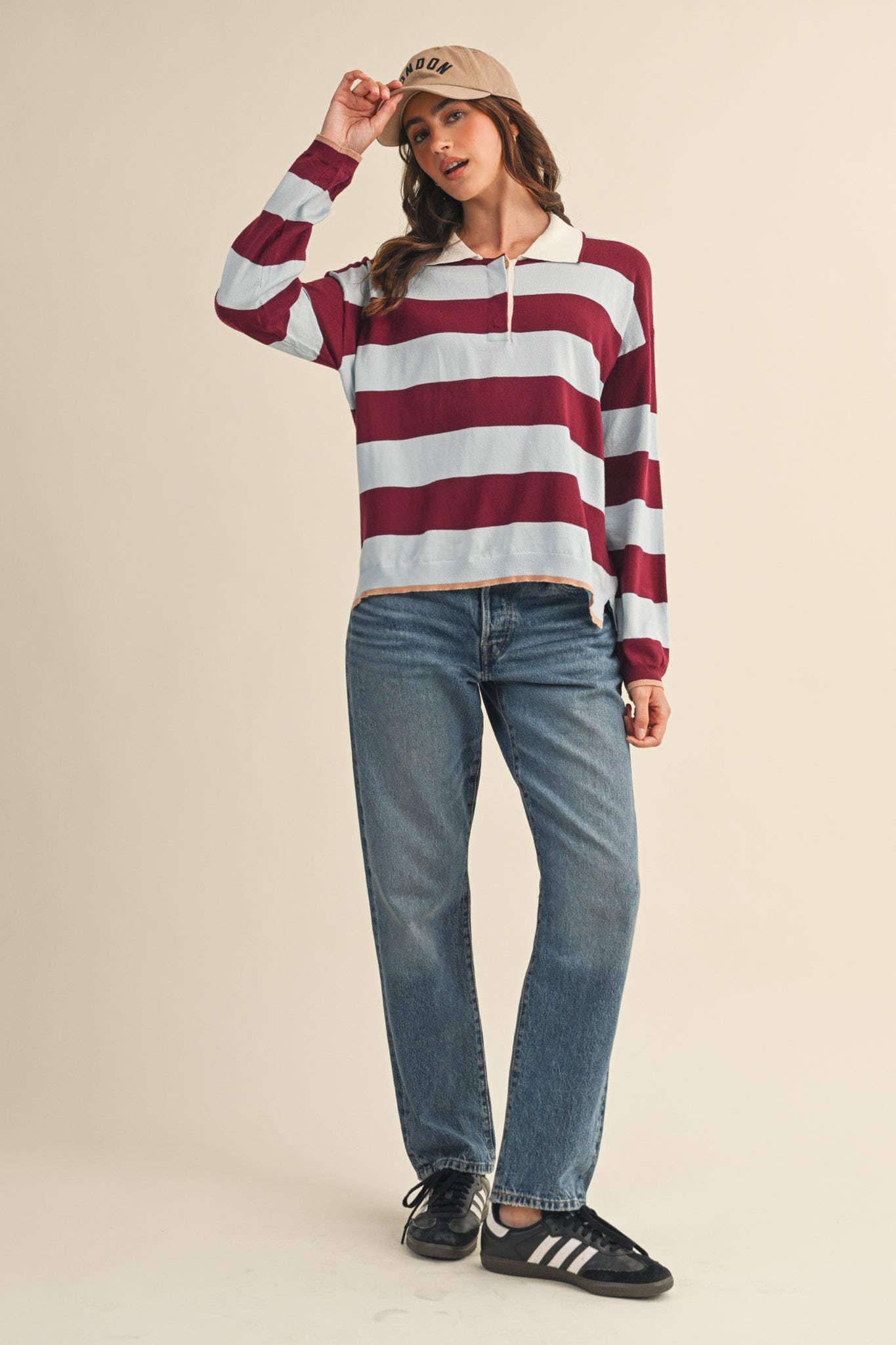 STRIPED RUGBY SWEATER