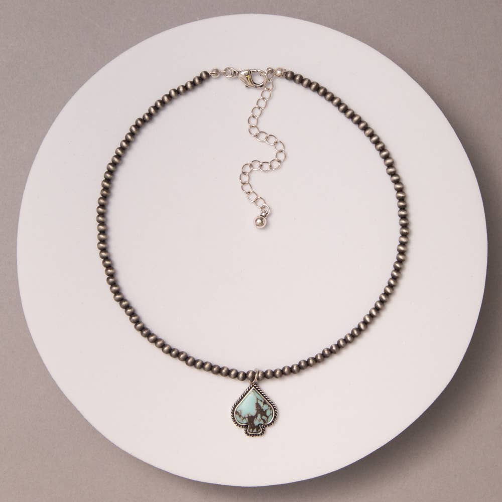 Western Navajo with Hand Stone Spade Choker