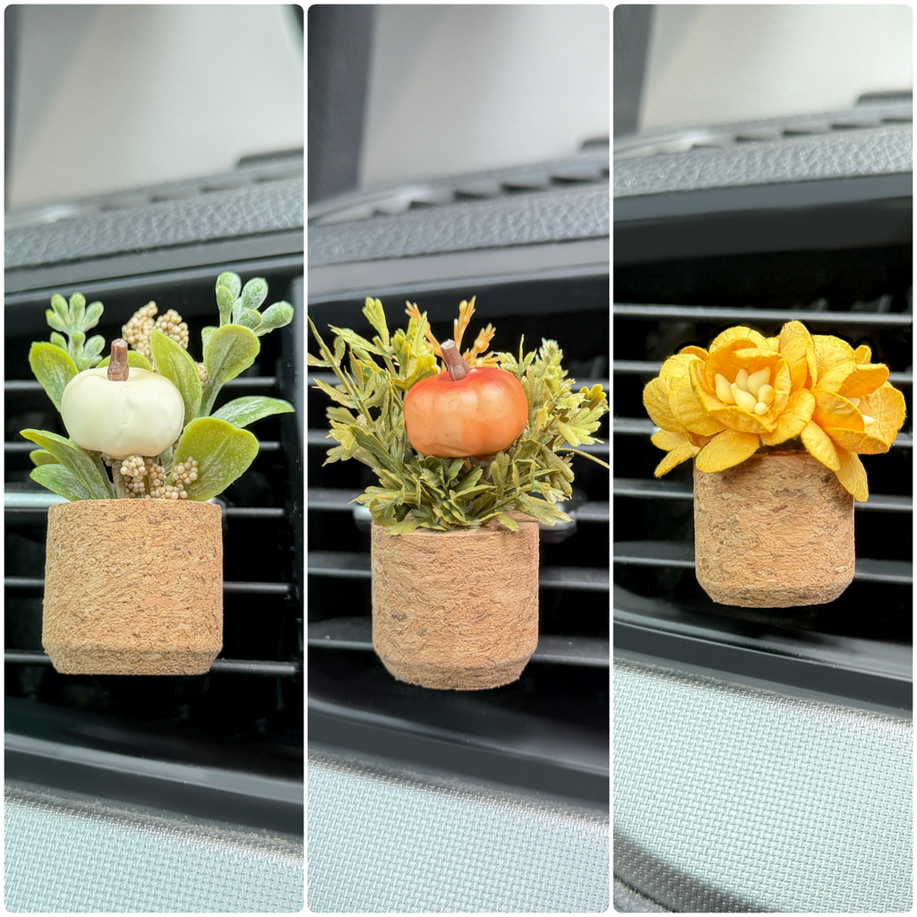 Fall Plant Vent Clip Car Air Freshener Diffuser Reusable