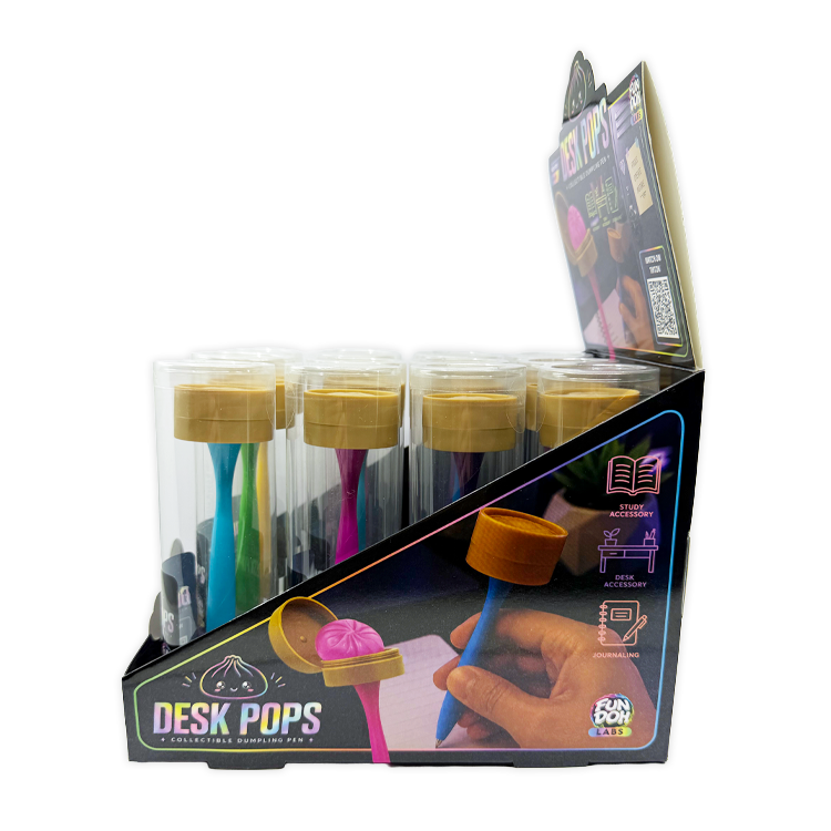 Fun Doh Squishy Dumpling Pen Desk Pop Variety - 12/Display