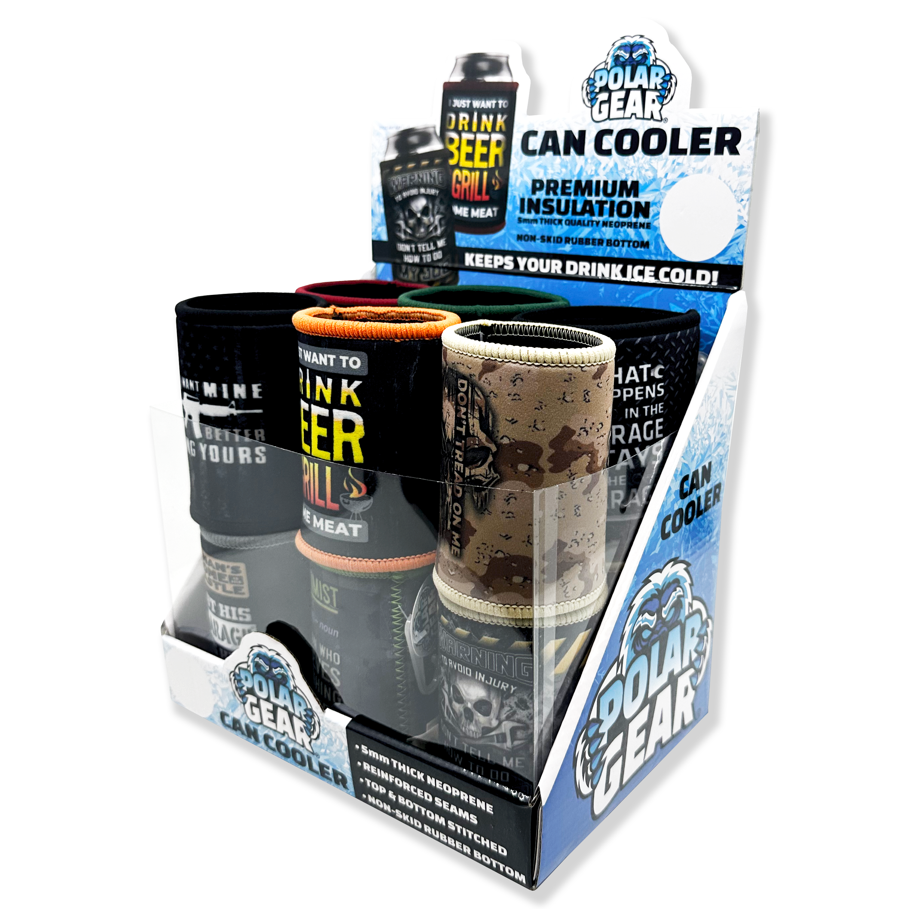 Polar Gear Premium Neoprene Can Cooler - 12/Display