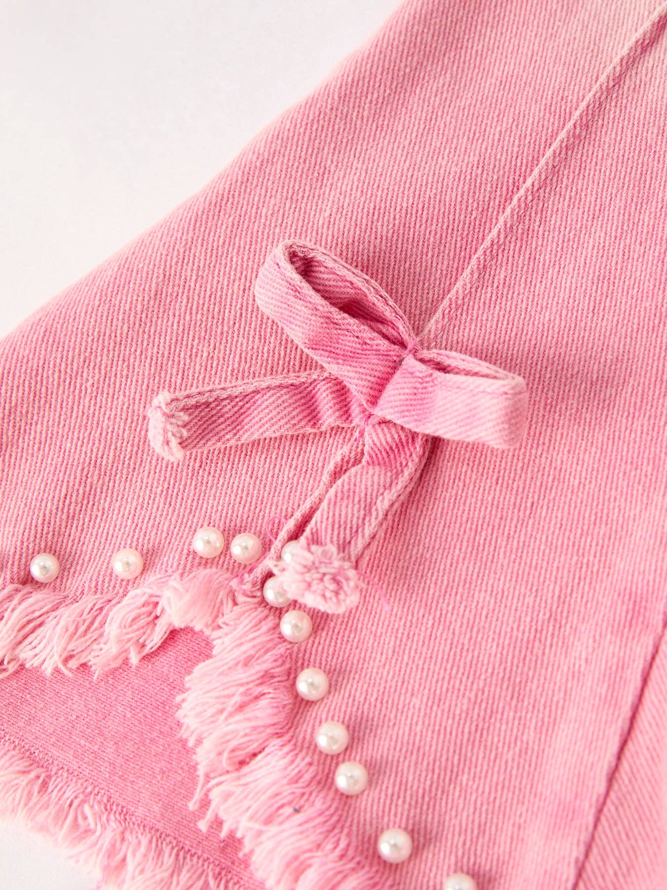 Pink Flared Elastic Jeans Denim pant