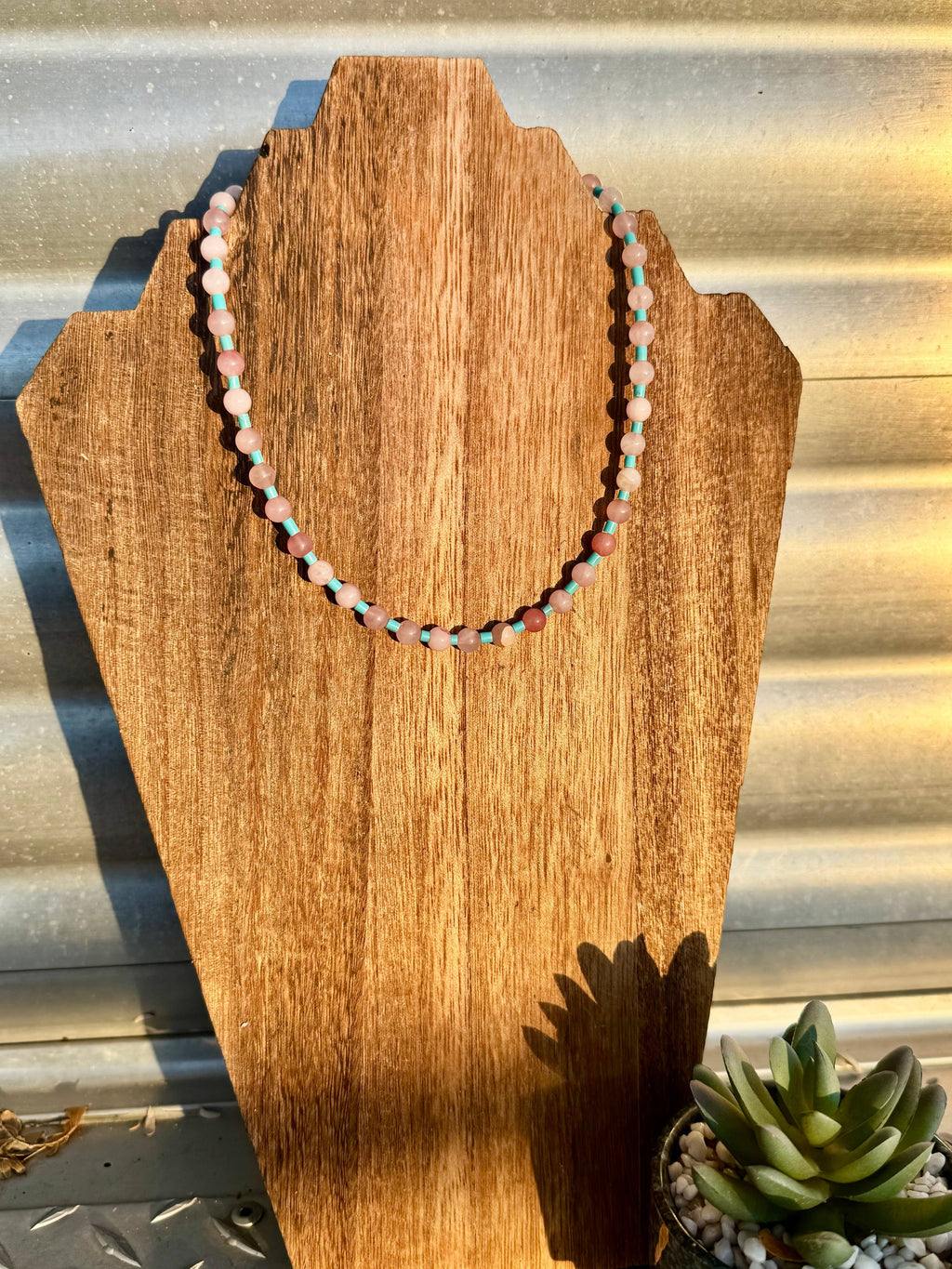 Turquoise Choker/Pink Choker/Boho Western Jewelry