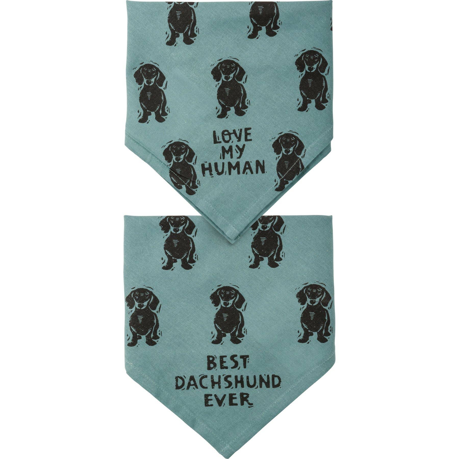 Dachshund/Love My Human Small Pet Bandana