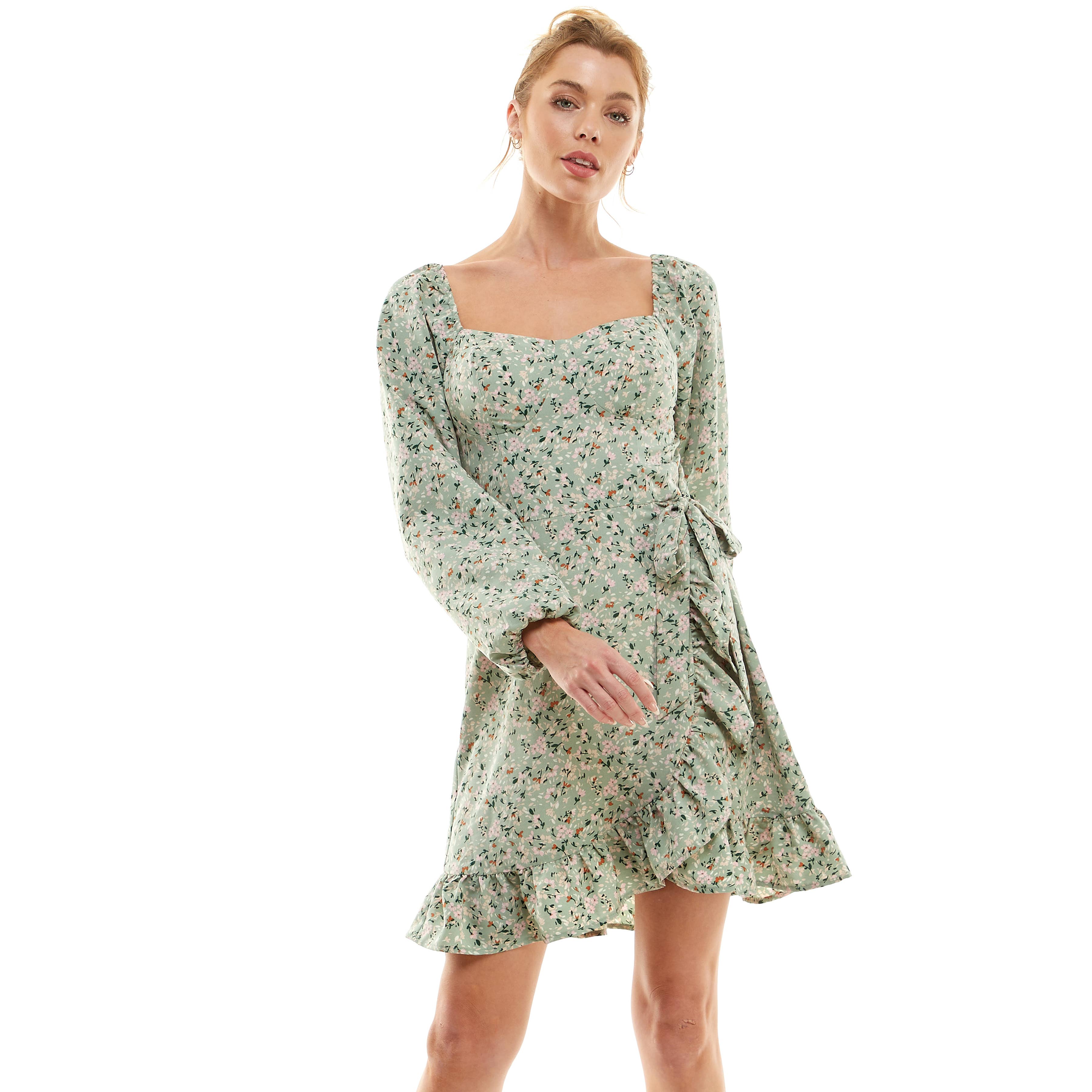 WILDFLOWER WHISPER CORSET WRAP DRESS