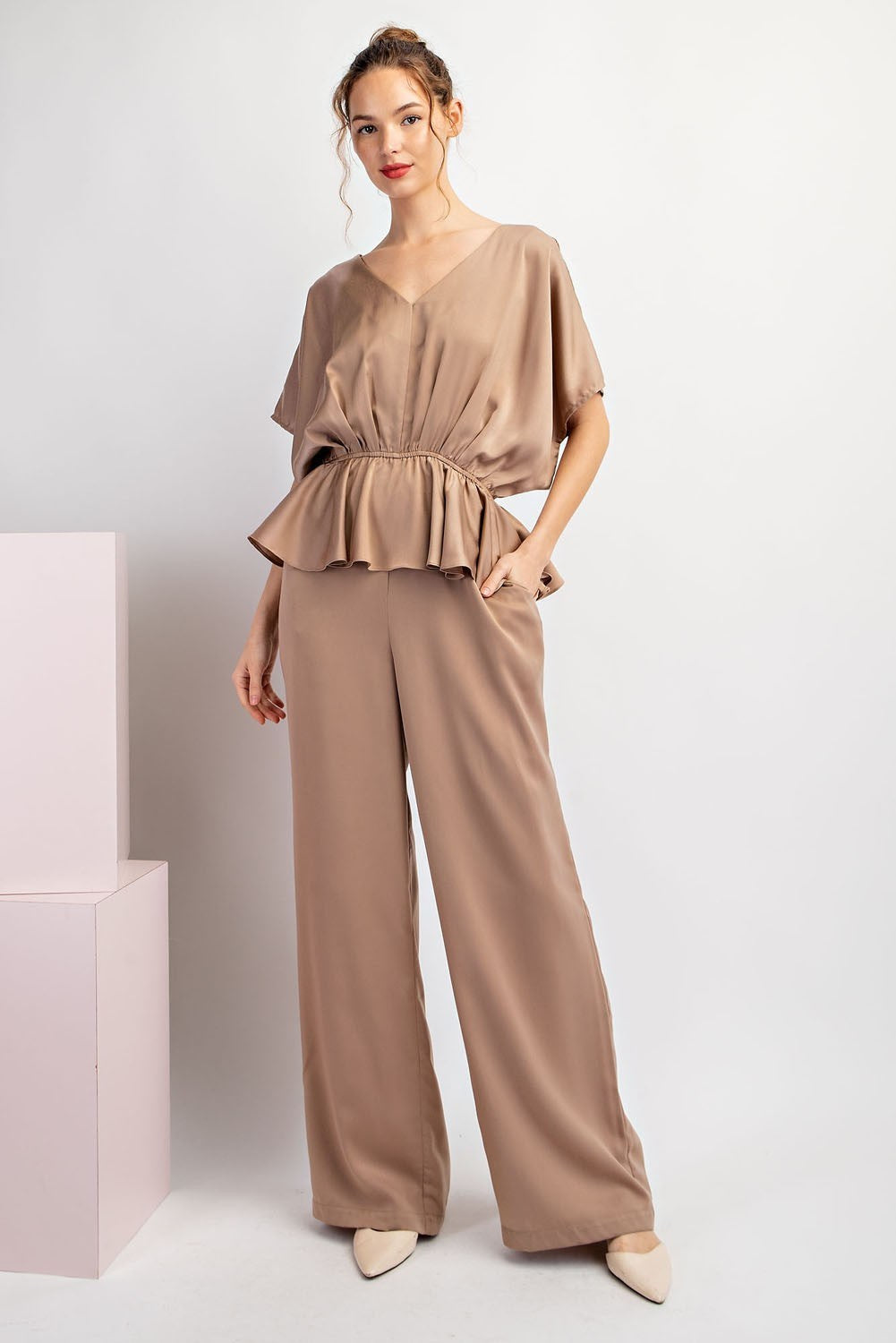 V NECK JUMPSUIT