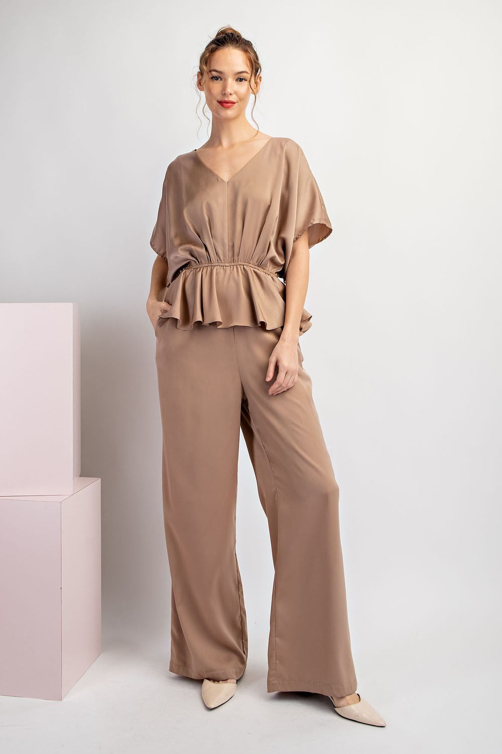 V NECK JUMPSUIT