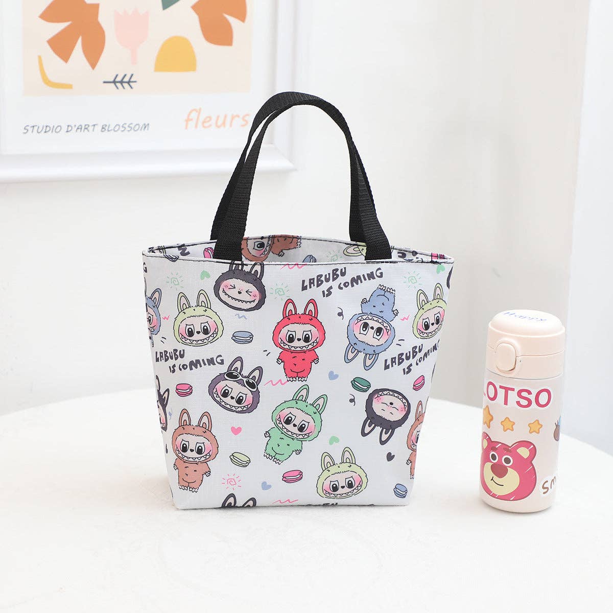 🍱 “Labubu Delight” Cute Monster Waterproof Lunch Box Storage Bag