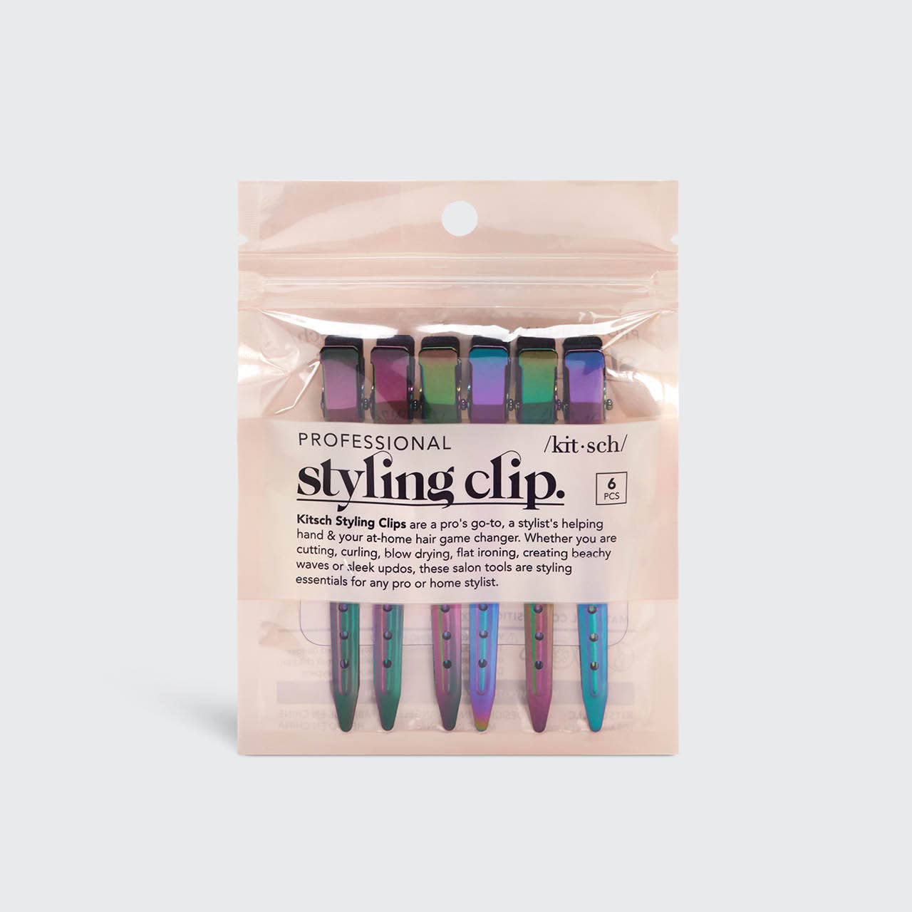 Styling Hair Clips 6pc - Iridescent
