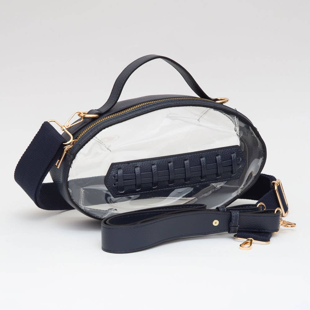 Football Shaped Transparent Crossbody Bag