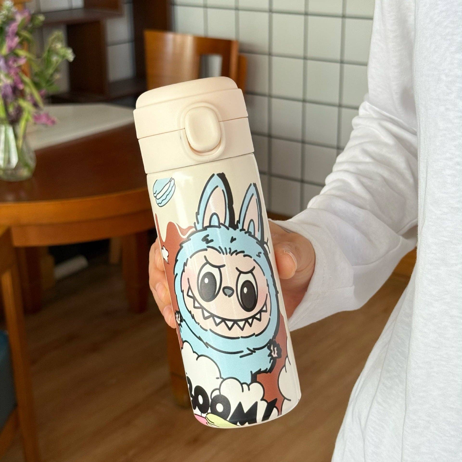 🌈 “Labubu Adventures” Stainless Steel Thermos Cup – Cute Monster Edition