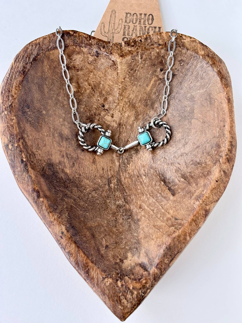 Western Style Horsebit  Pendant Link Chain Necklace