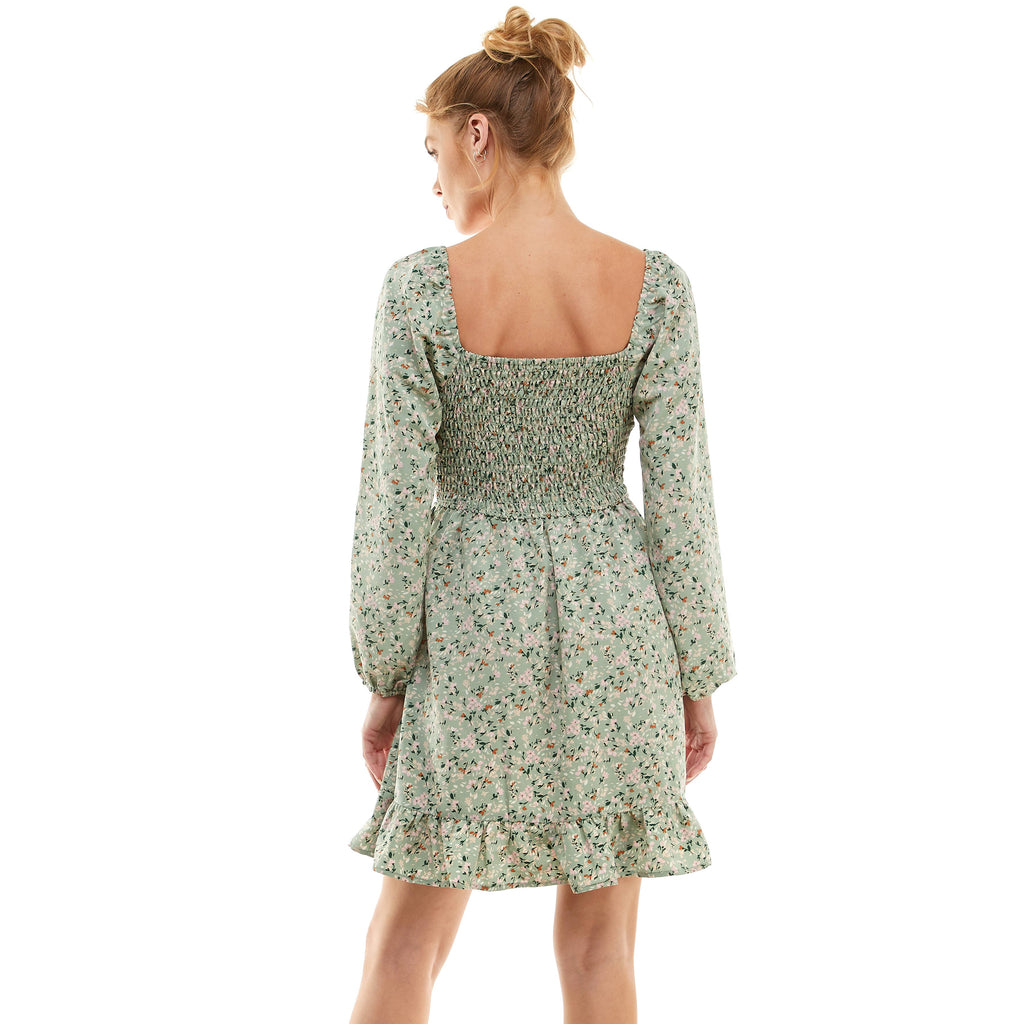 WILDFLOWER WHISPER CORSET WRAP DRESS
