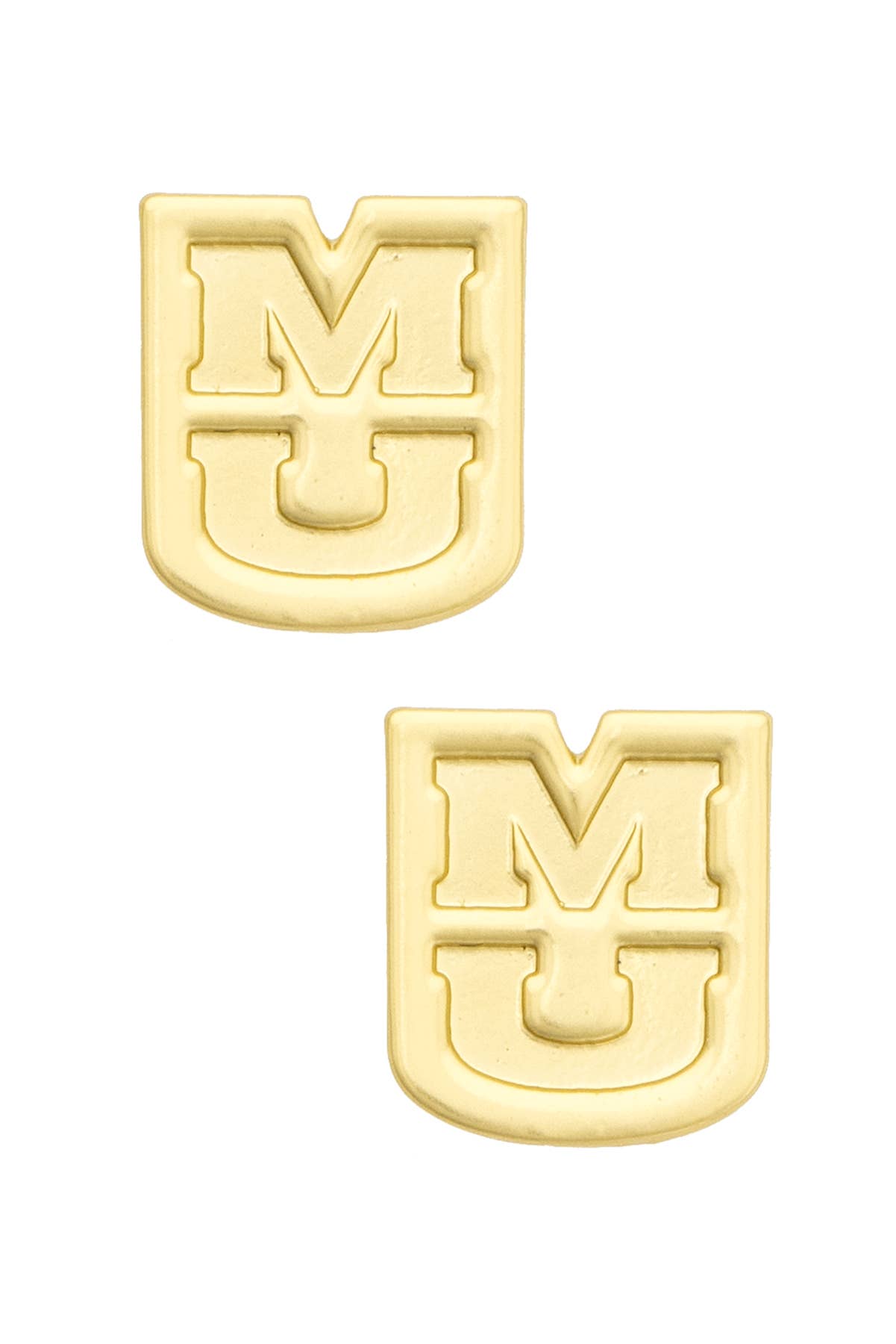 Missouri Tigers 24K Stamped Logo Stud Earrings