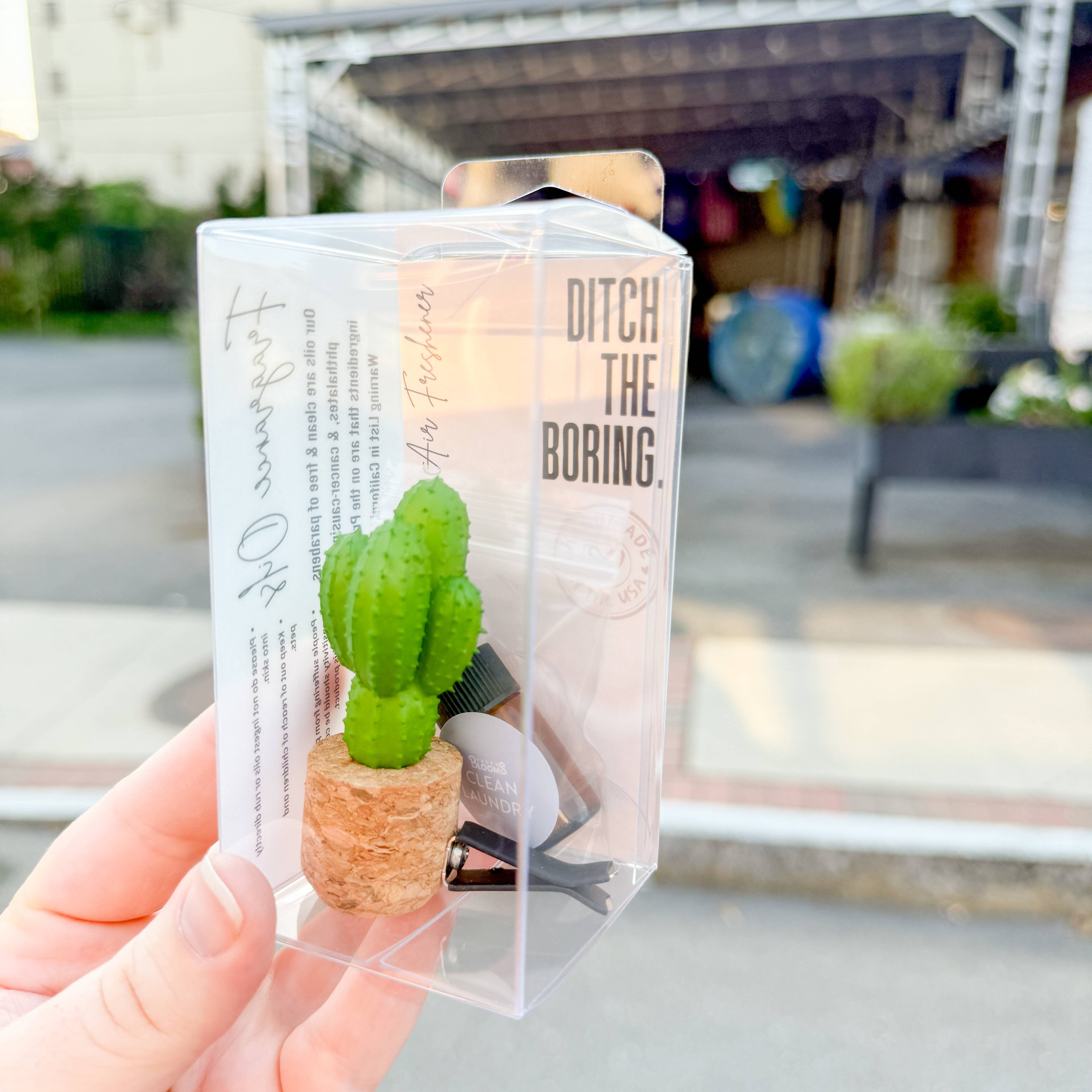 Mini Cactus Plant Vent Clip Car Air Freshener (Reusable)