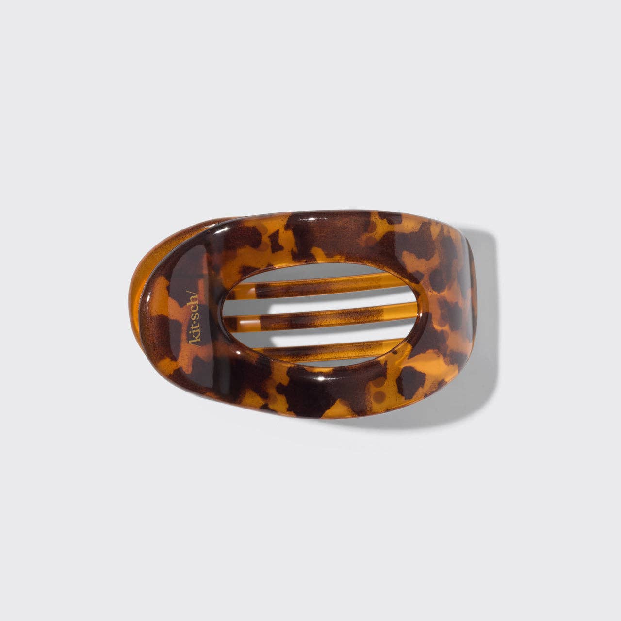 Recycled Plastic Small Flat Cloud Clip - Tortoise