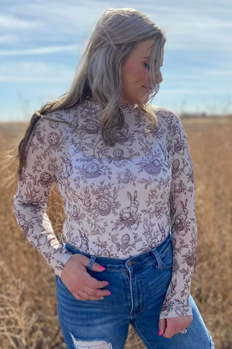Cottontail Garden Mesh Top