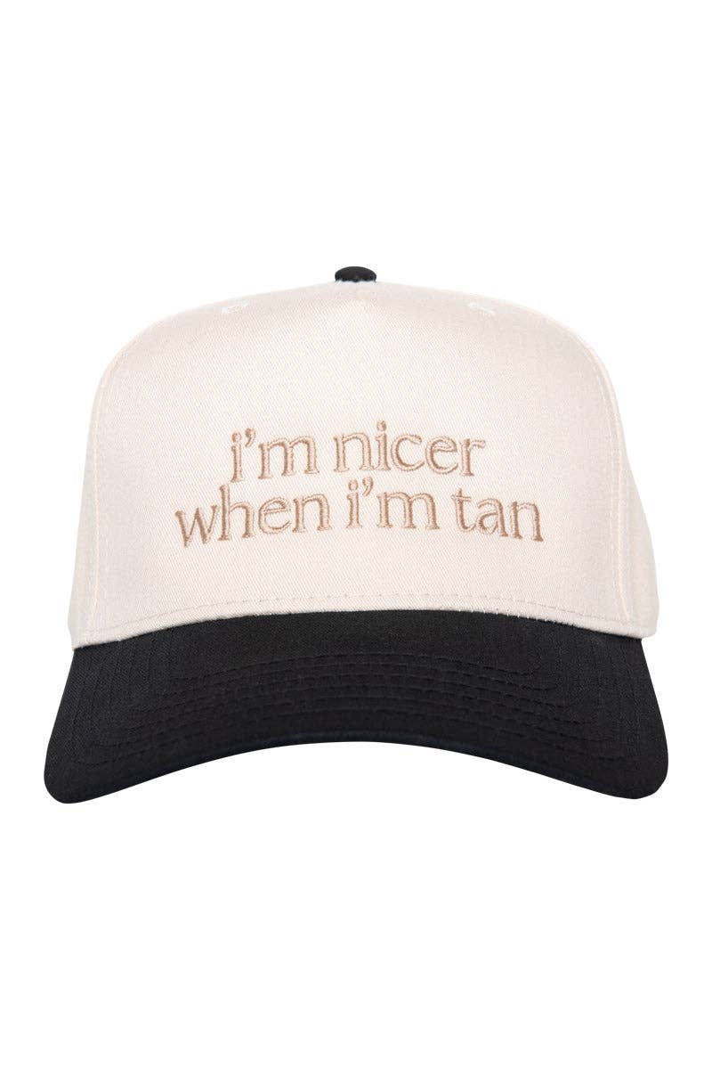 I'm Nicer When I'm Tan Two-Toned Vintage Hats Grad Gift Idea