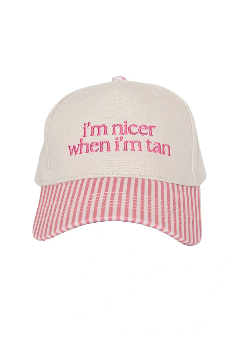I'm Nicer When I'm Tan Two-Toned Vintage Hats Grad Gift Idea