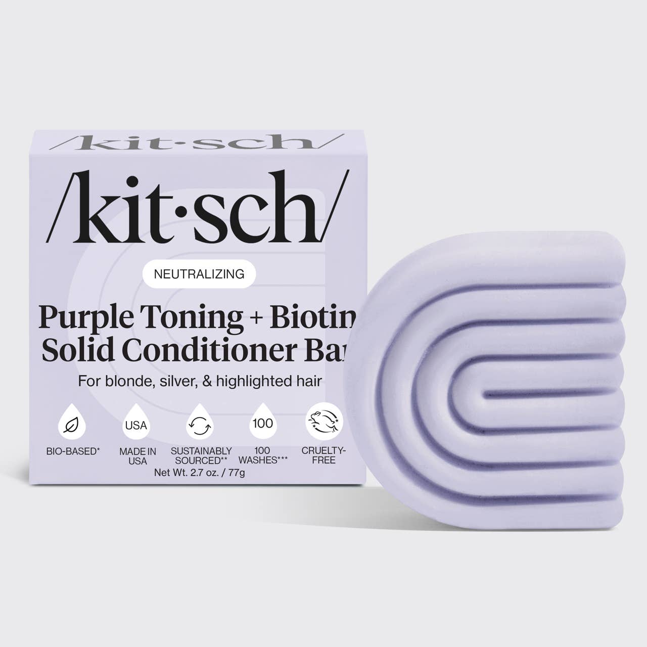 Purple Toning Conditioner Bar for Color-Treated & Grey Hair