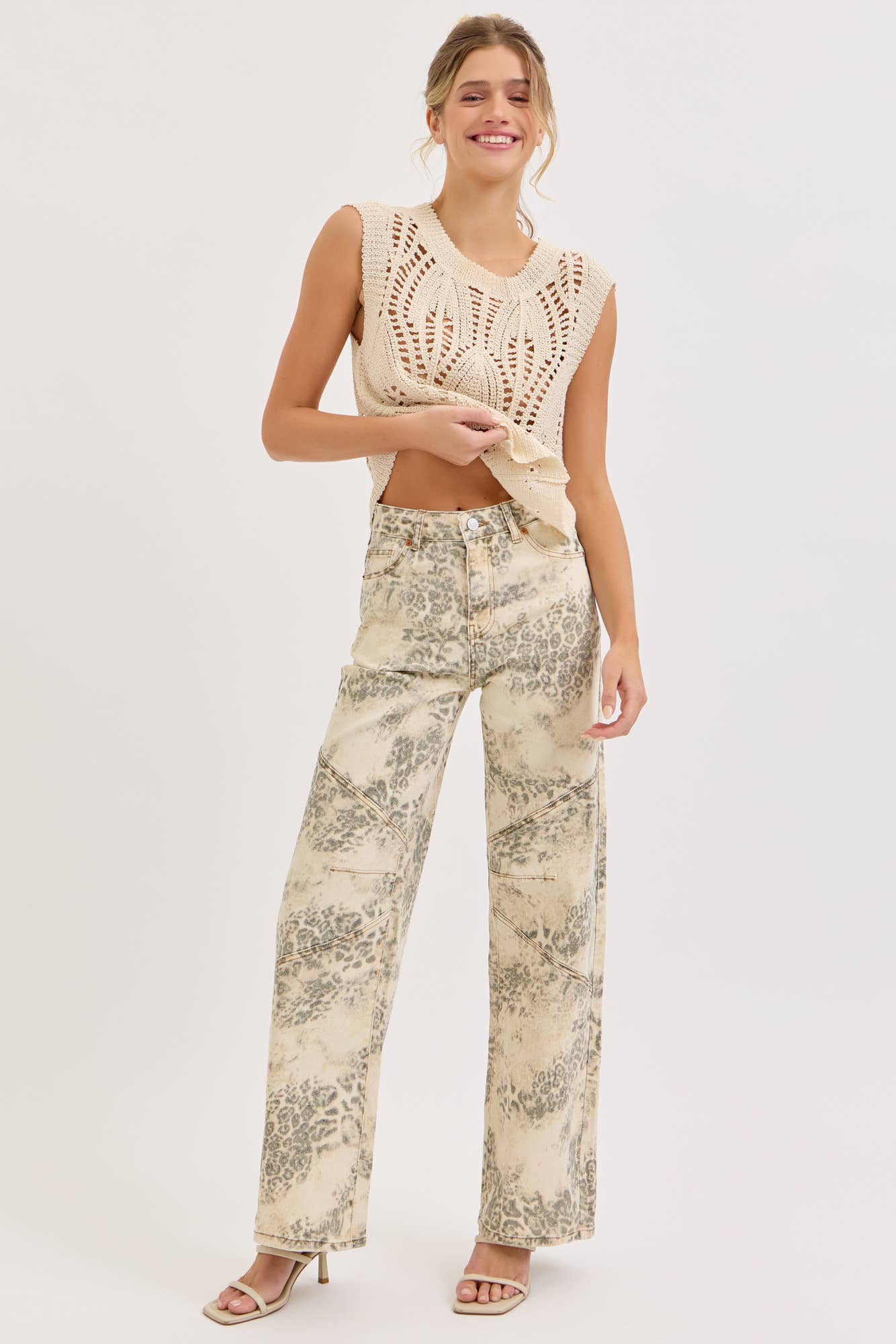 Leopard High Rise Wide Leg