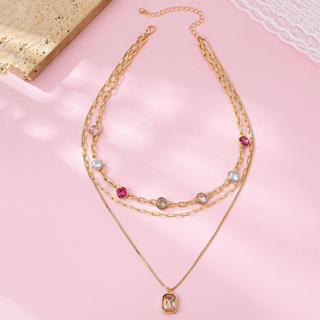 Layered Jeweled Necklace