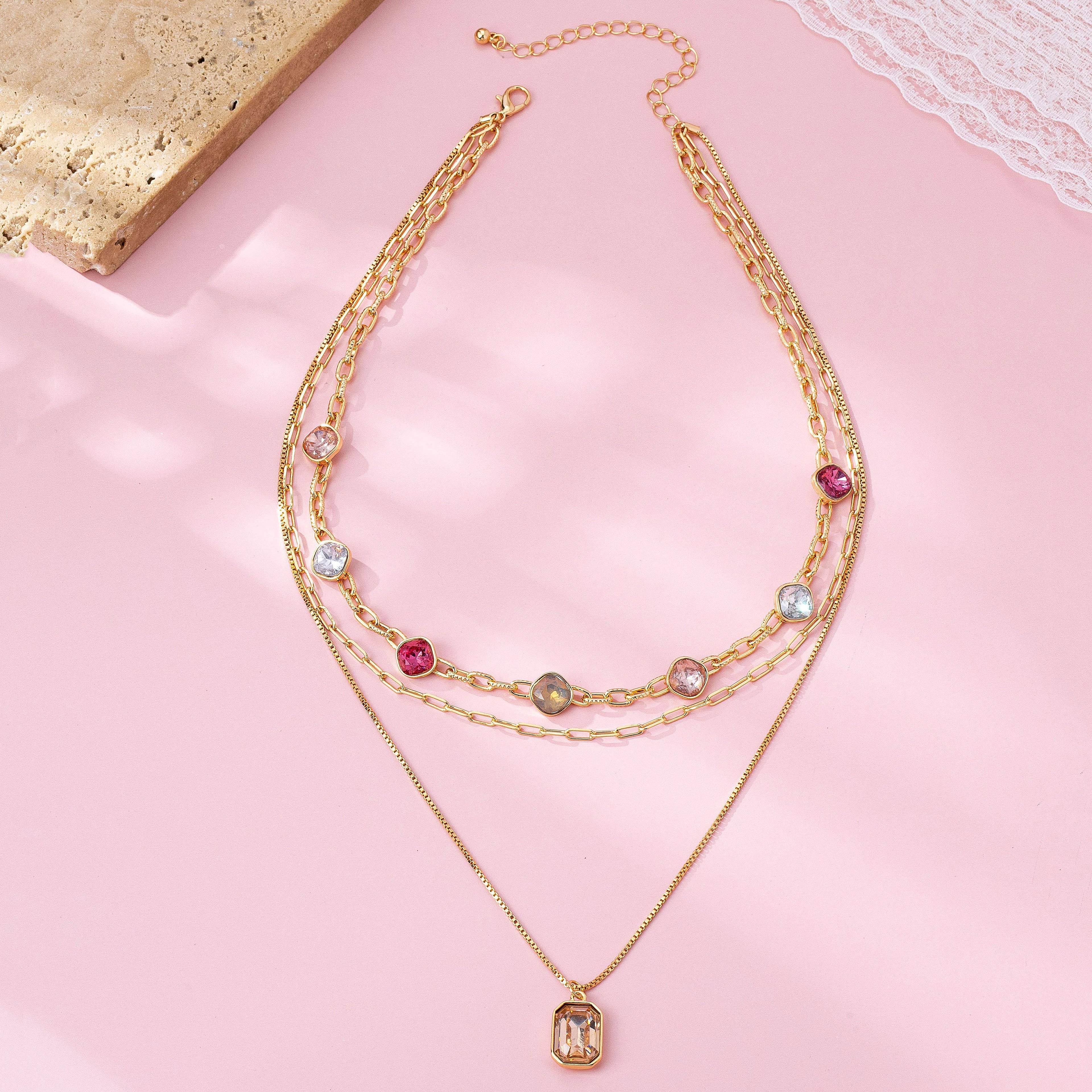 Layered Jeweled Necklace