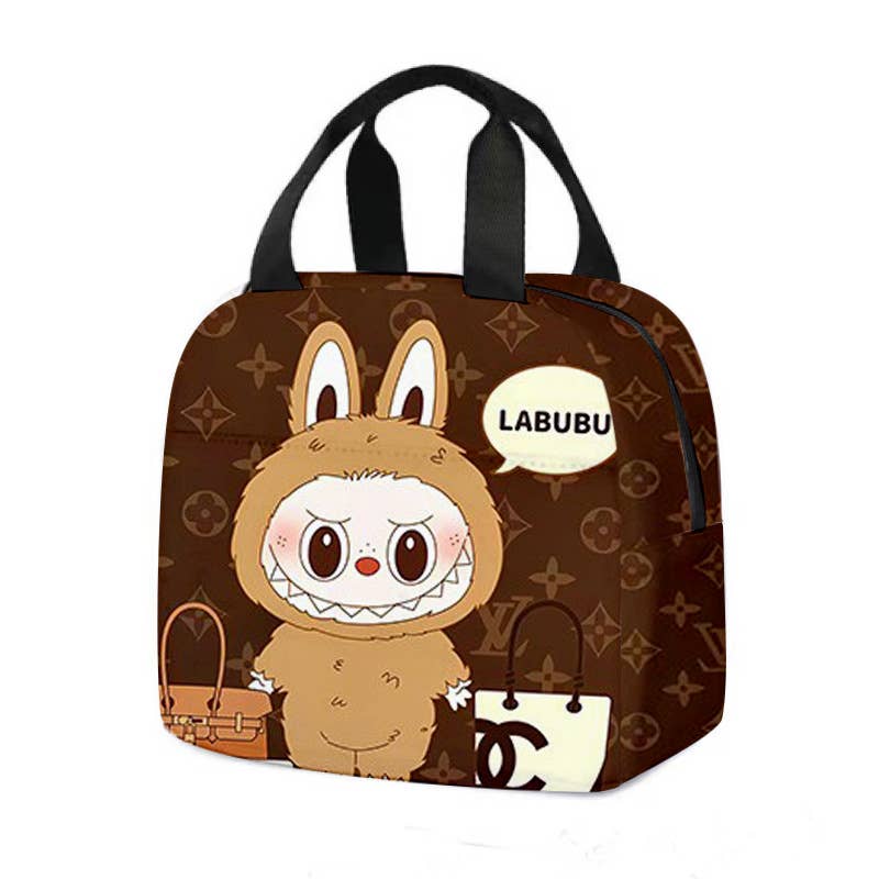 Cute monster printed Insulated Lunch Bag