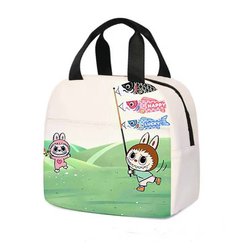 Cute monster printed Insulated Lunch Bag