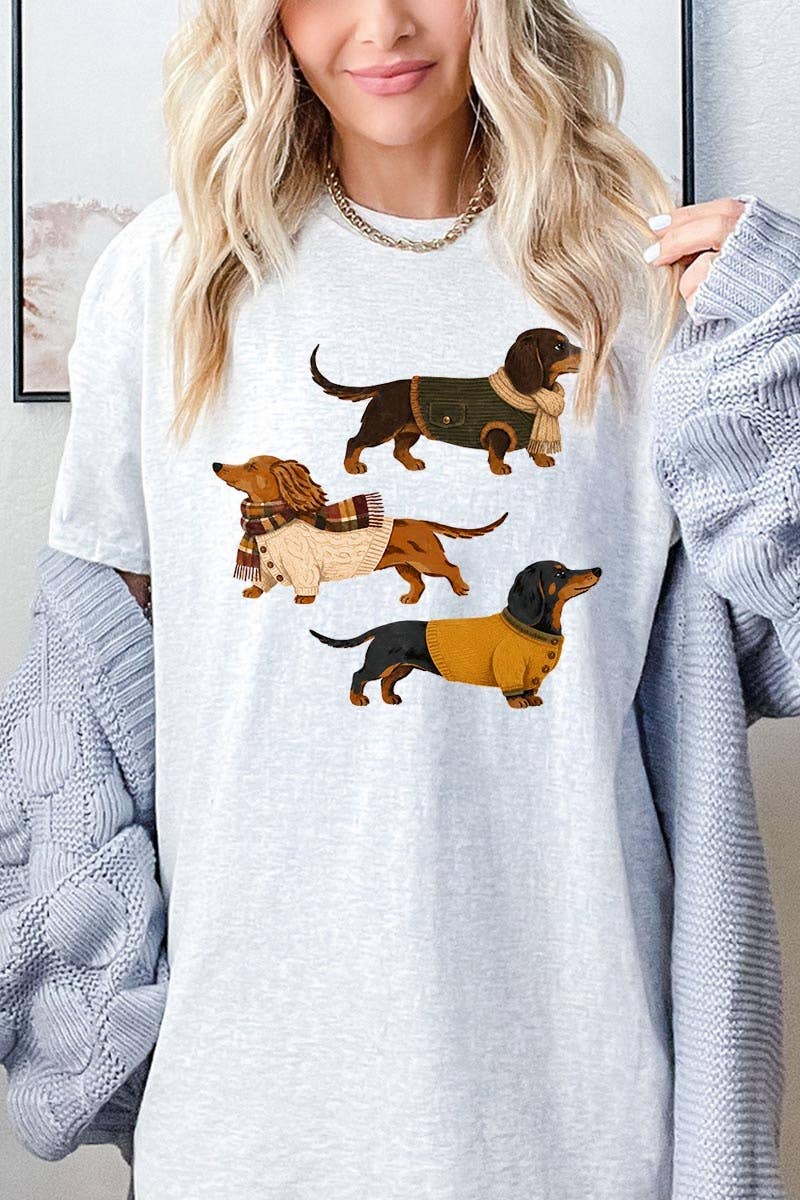 Dachshund Trio Graphic Heavy Cotton Tee