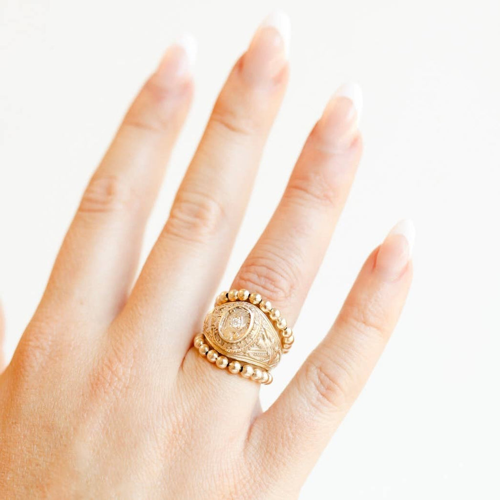 Lauren Beaded Band in Gold