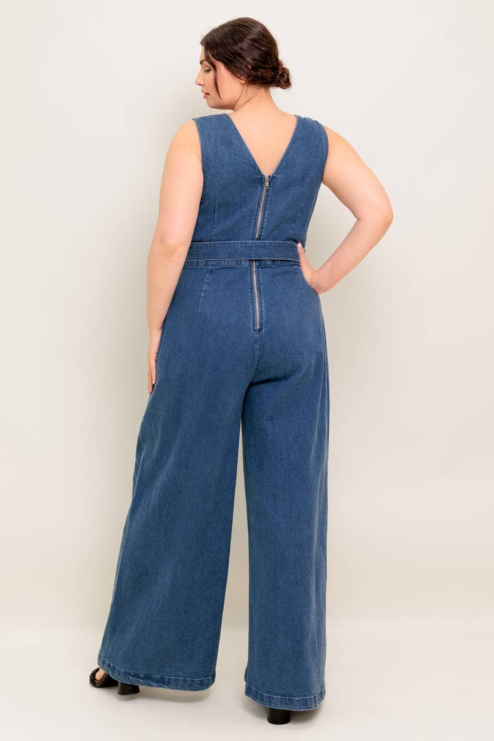 A washed denim jumpsuit - IP8897-P