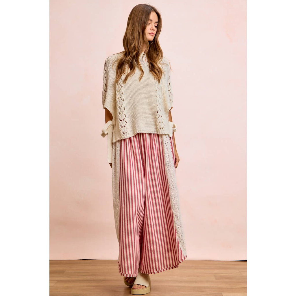 STRIPED WIDE LEG