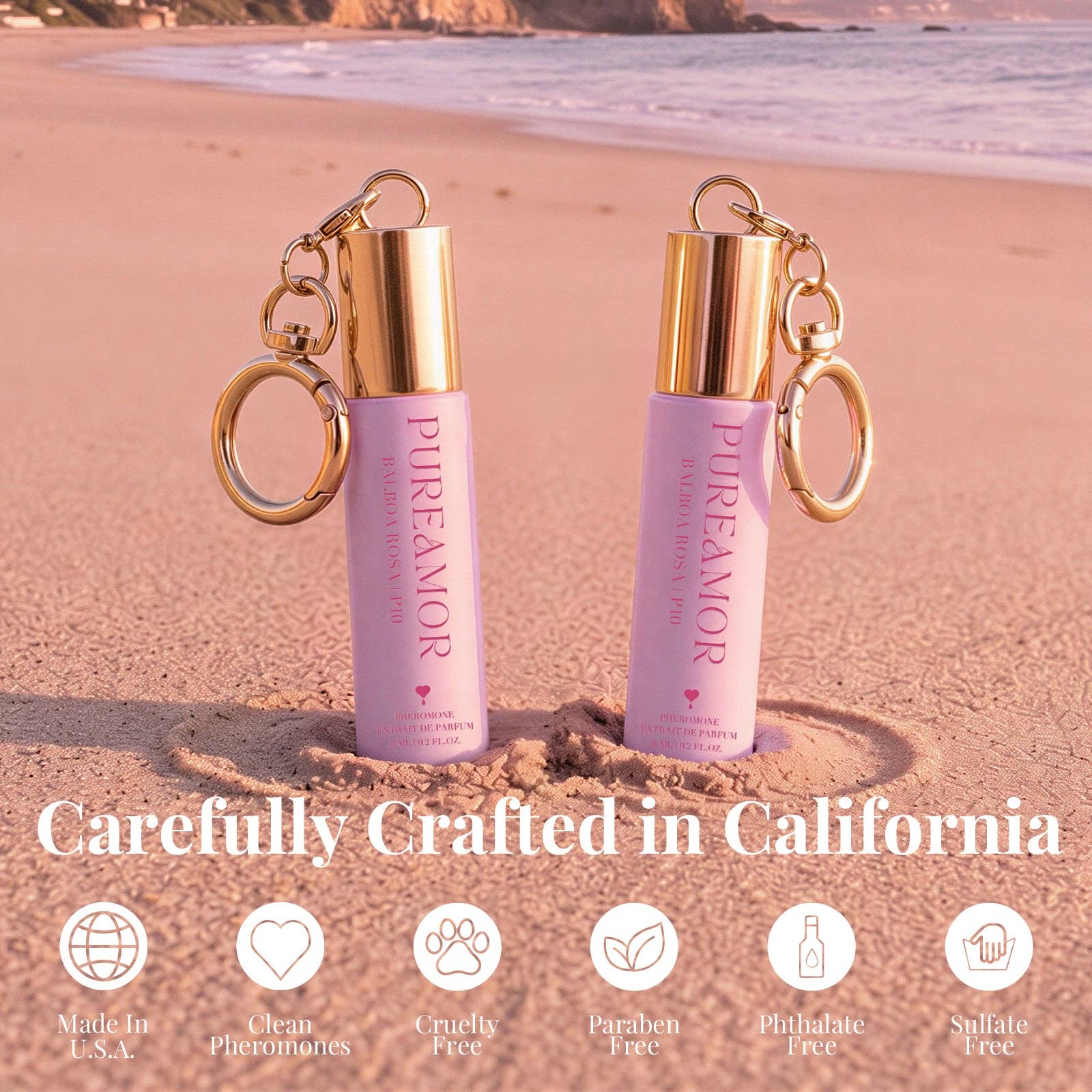 Summer New Product Balboa Rosa | P10 Pheromone Perfume | 06 ML Keychain Roll on Perfume