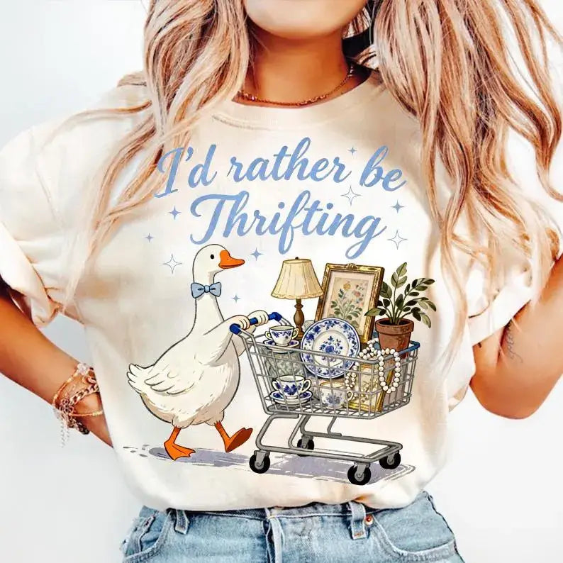 I’d Rather Be Thrifting Goose Tee