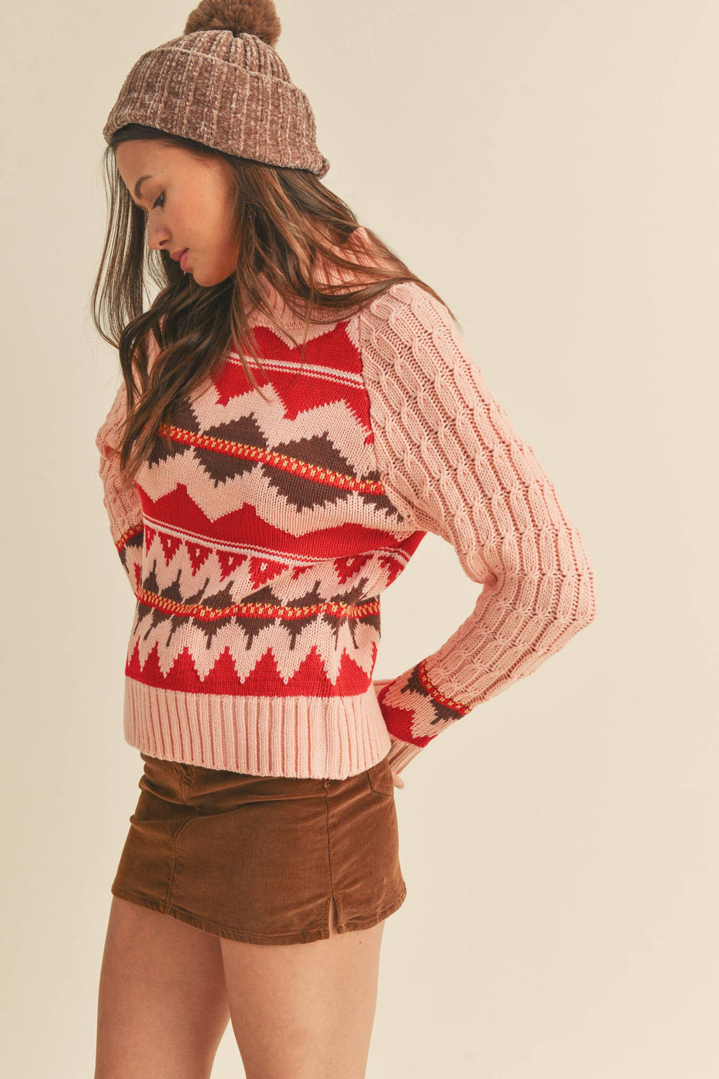 FAIR ISLE TURTLENECK SWEATER