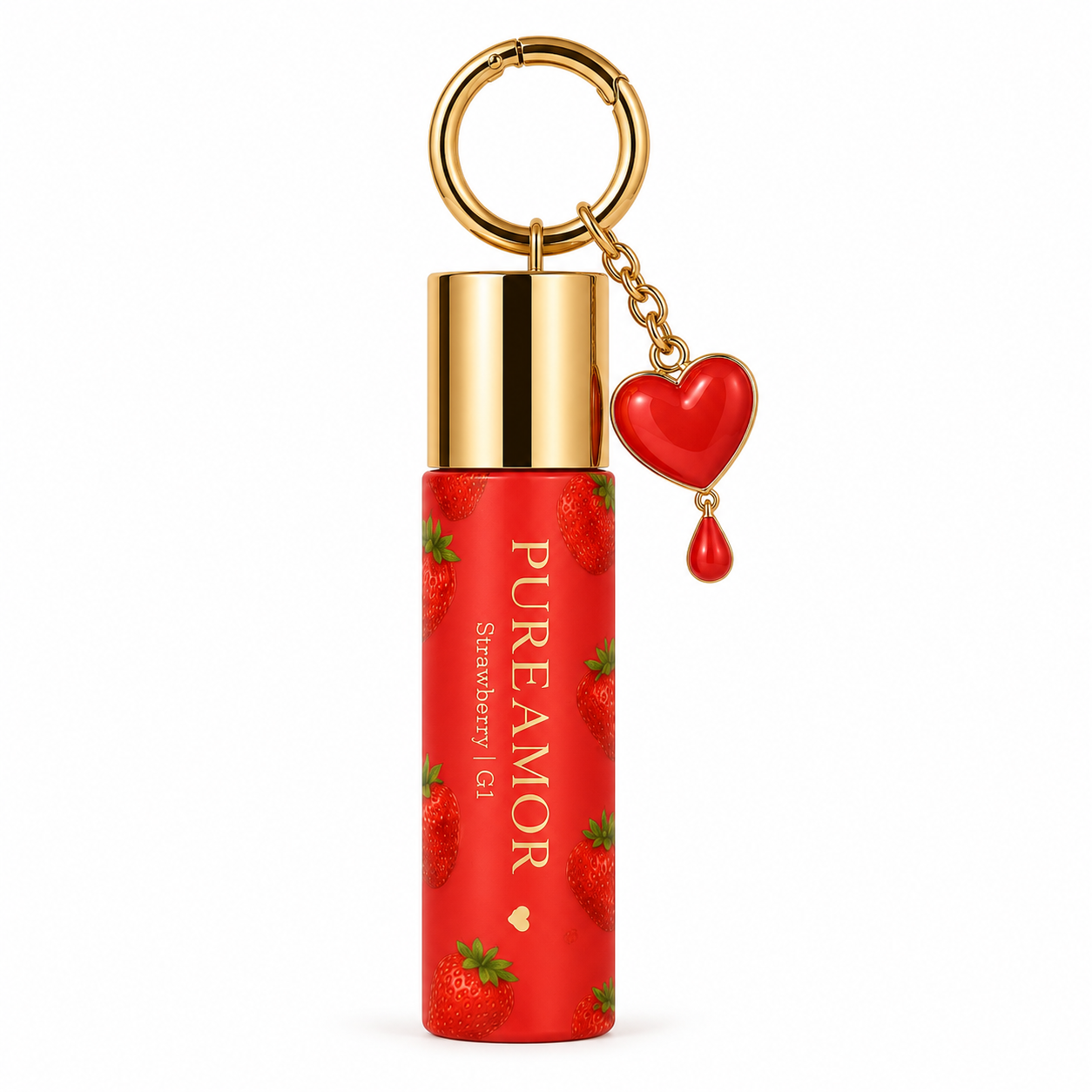 Summer New Product (Shipment on 8/10/26)  Pureamor 6ml Strawberry Keychain Perfume Oil | Designer-Inspired