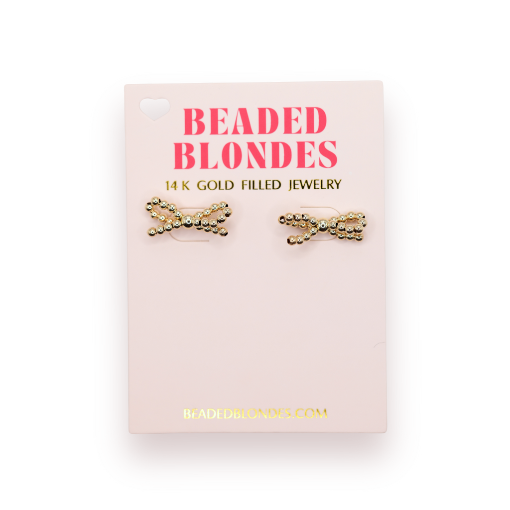 Gold Bow Earrings