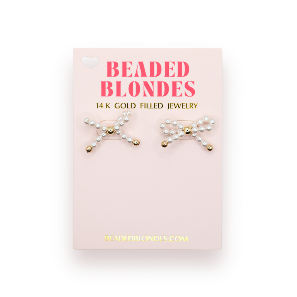 Pearl Bow Earrings