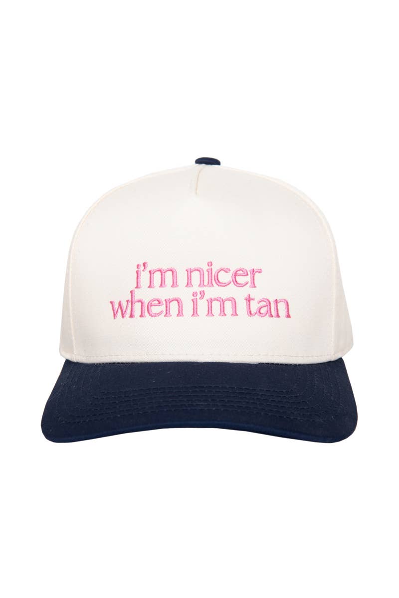 I'm Nicer When I'm Tan Two-Toned Vintage Hats Grad Gift Idea