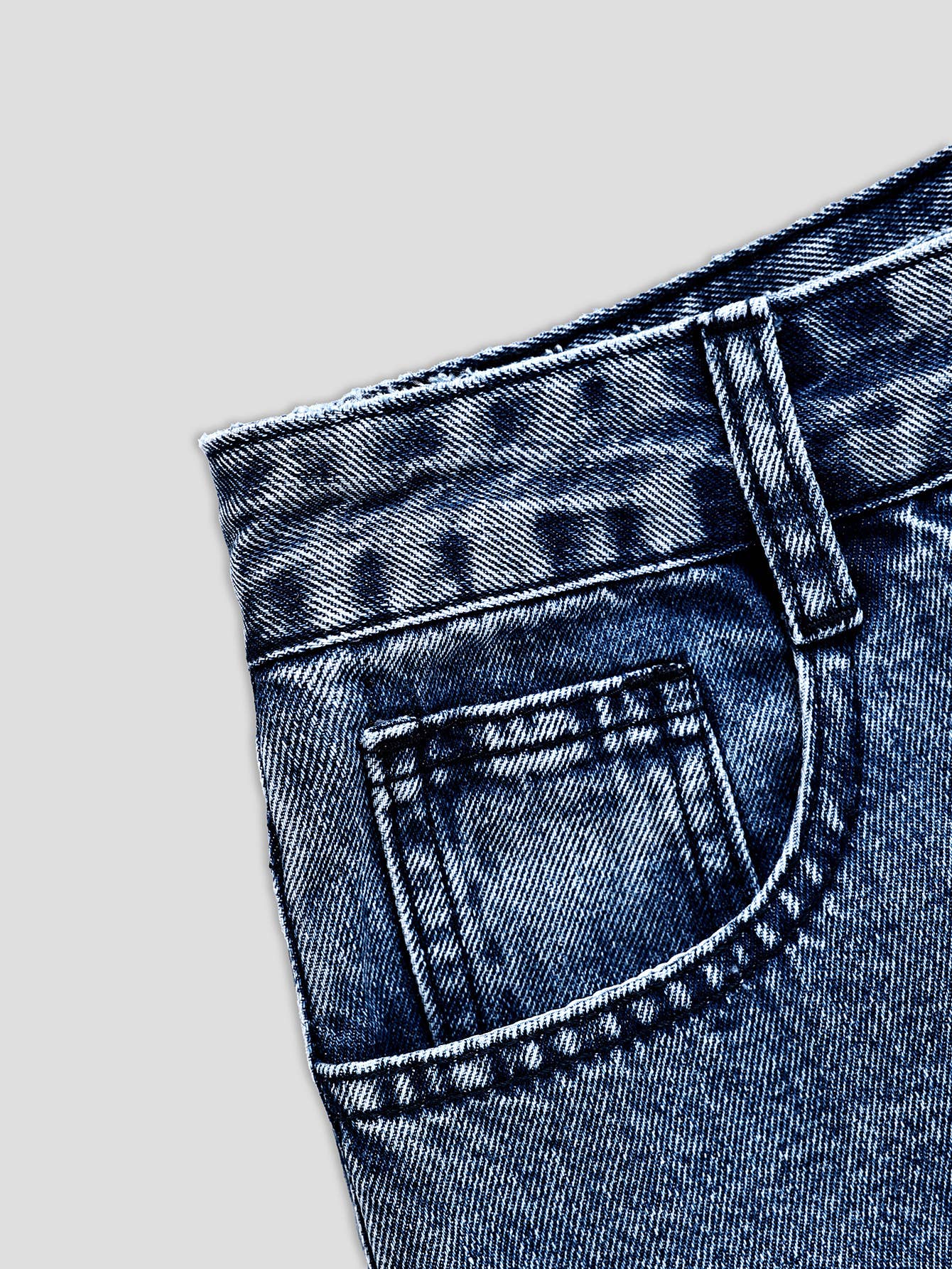 Autumn wash star patches wide-leg jeans