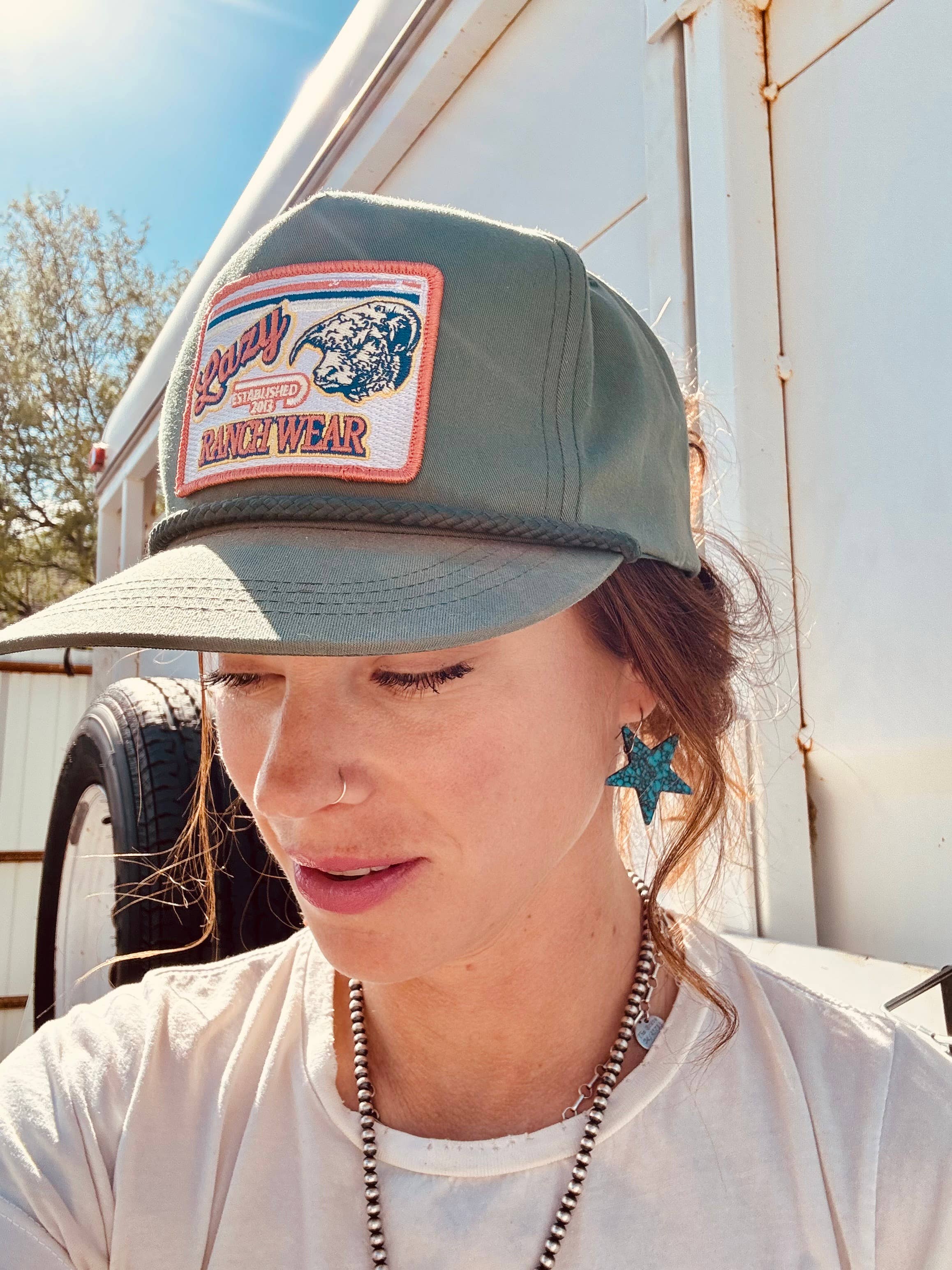 Turquoise Star Earrings/Star Earrings/Western Earrings