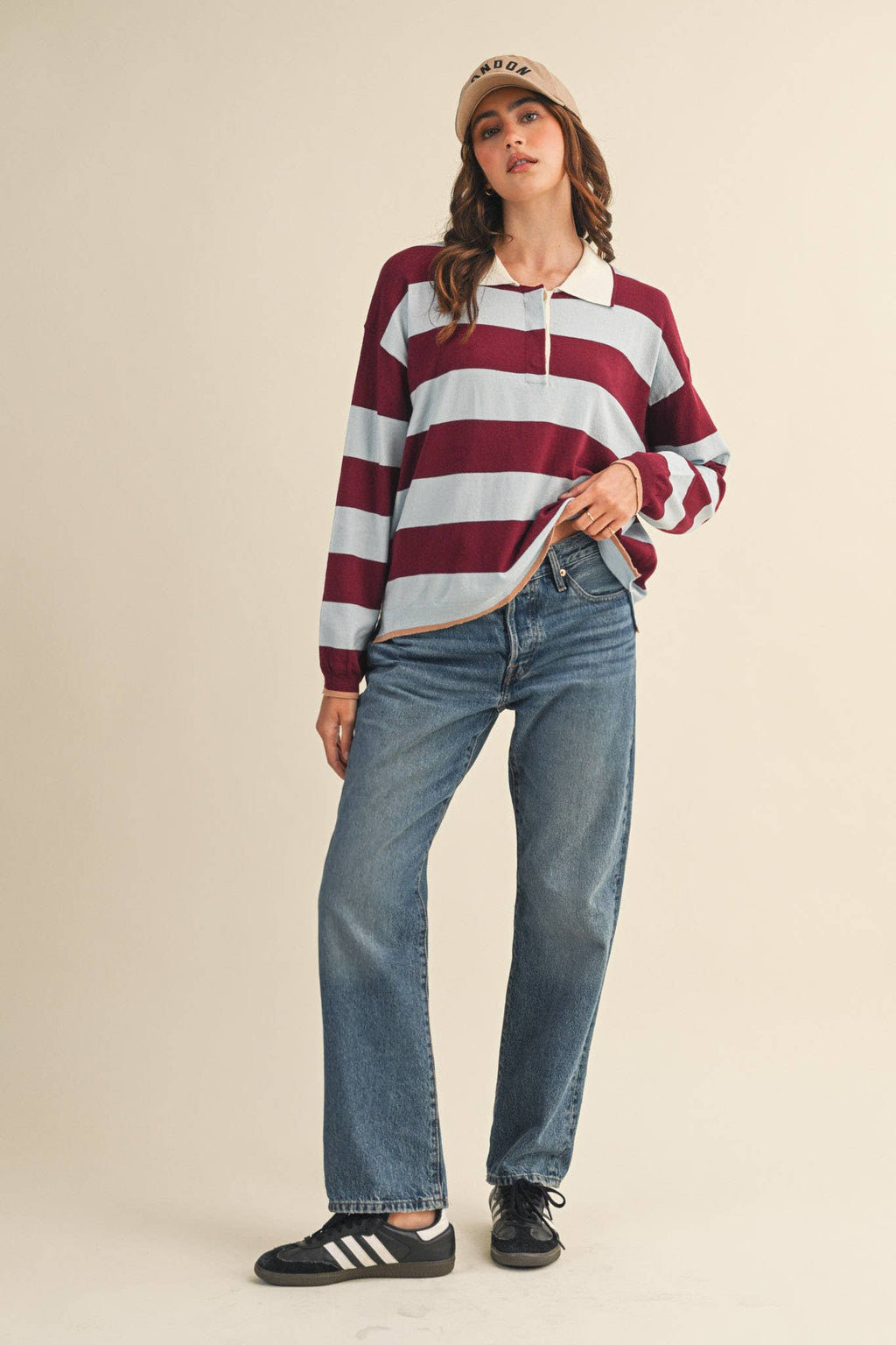 STRIPED RUGBY SWEATER