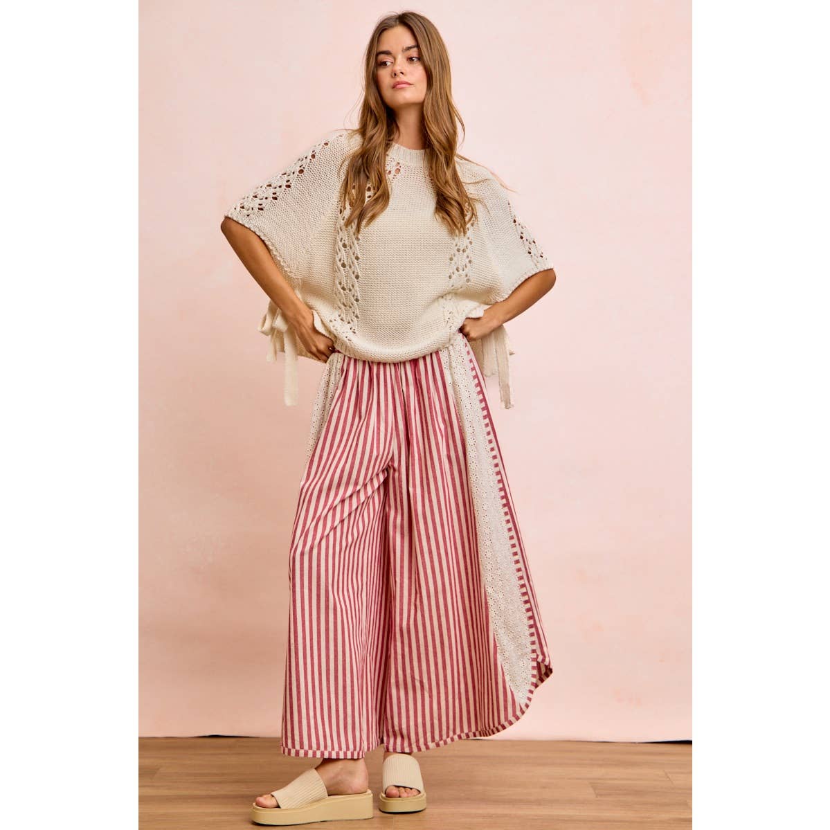 STRIPED WIDE LEG