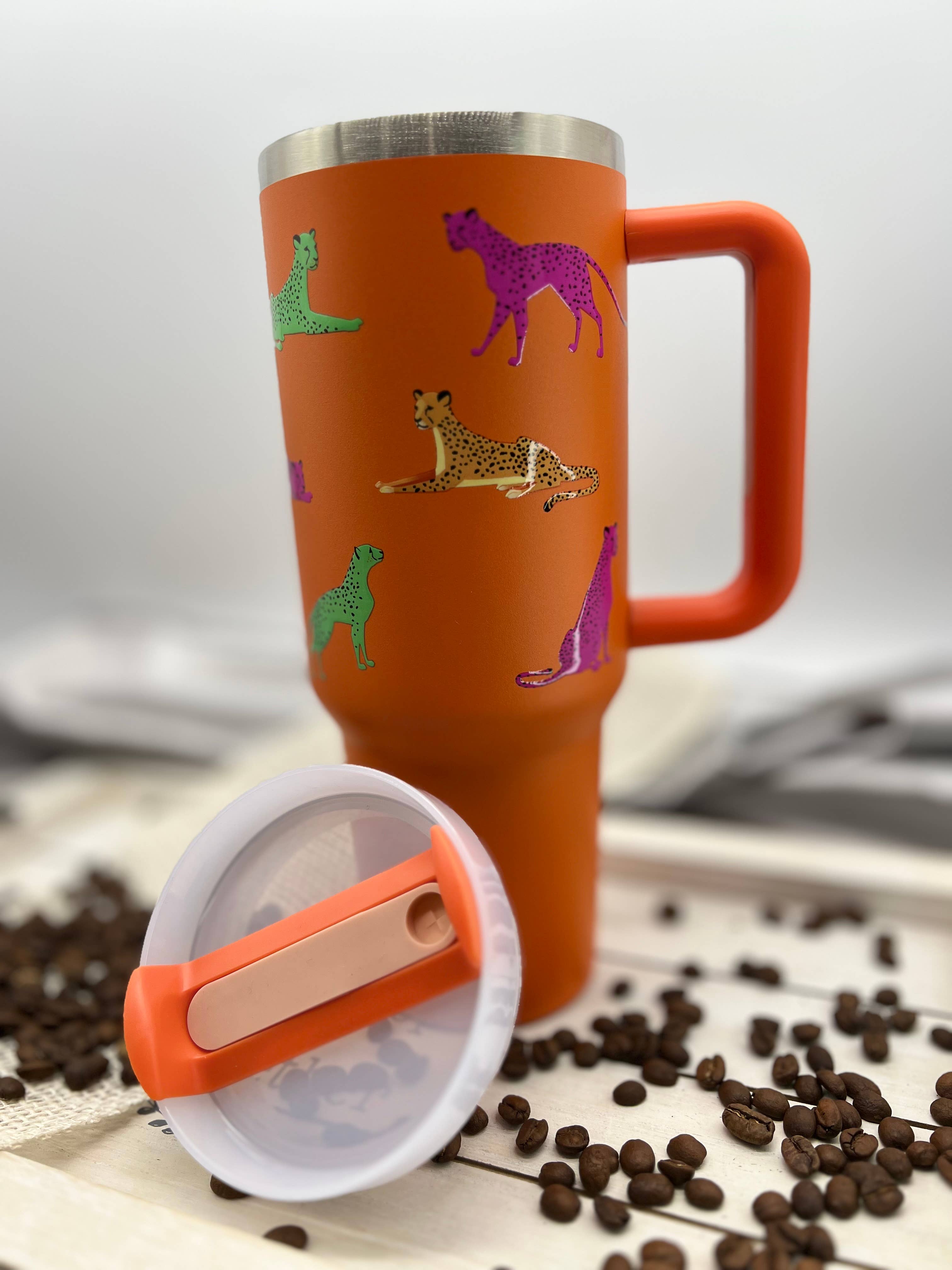 40oz STAINLESS STEEL TUMBLER CHEETAH