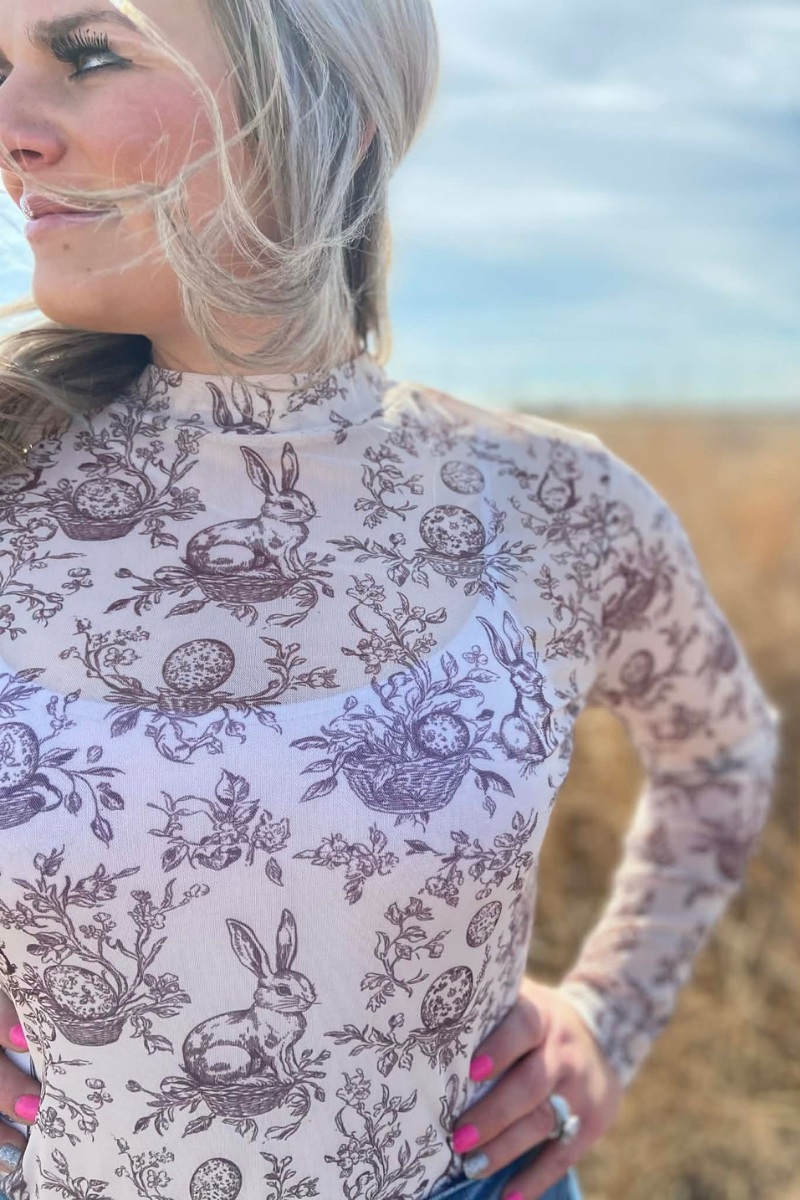 Cottontail Garden Mesh Top