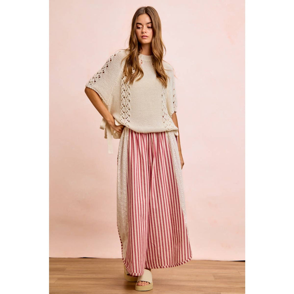 STRIPED WIDE LEG