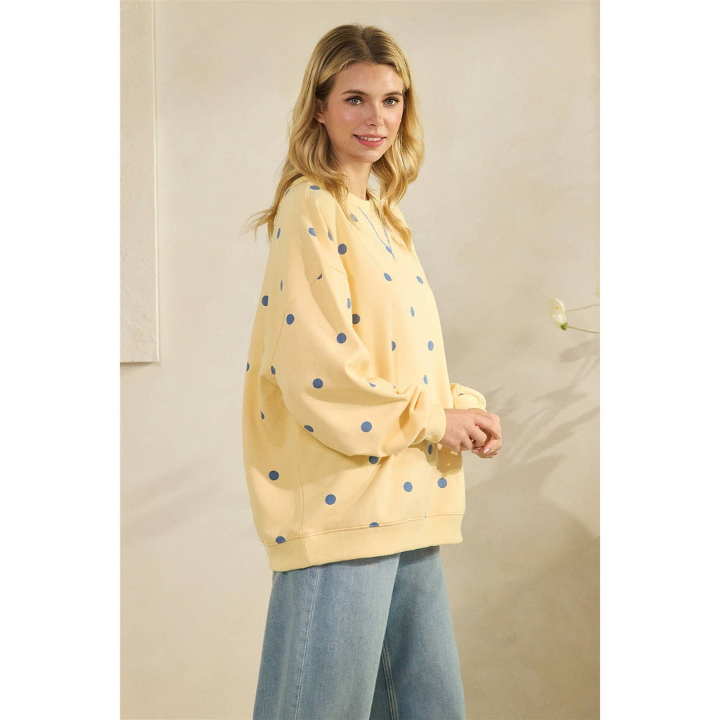 Polka Dot French Terry Top