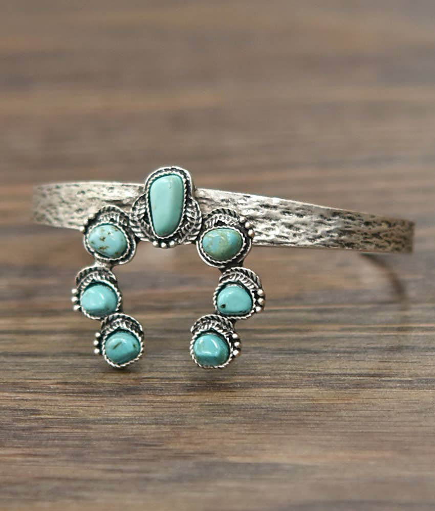 710904, Squash Turquoise Cuff Bracelet