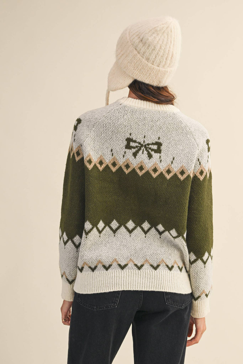 DOG MOTIF SWEATER PULLOVER